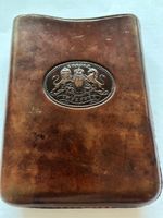 etui à cigarettes cuir ANGLAIS- ancien- rare-