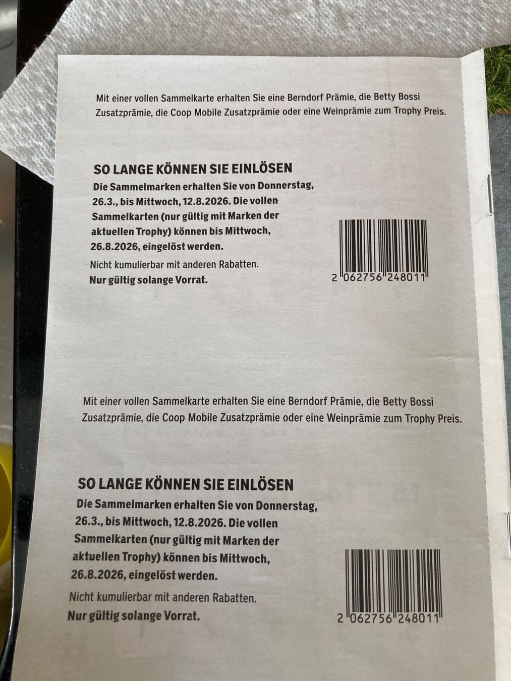 Coop Sammelmarken & -punkte: 2 x Sammelkarten trophy coop – Neu und originalverpackt aus Bülach von Stellina72 2
