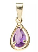 Kettenanhänger Anhänger Tropfen 333 Gold mit Amethyst