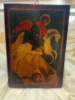 Ikone des Heiligen Georg und des Drachen 24x16cm handbemalt