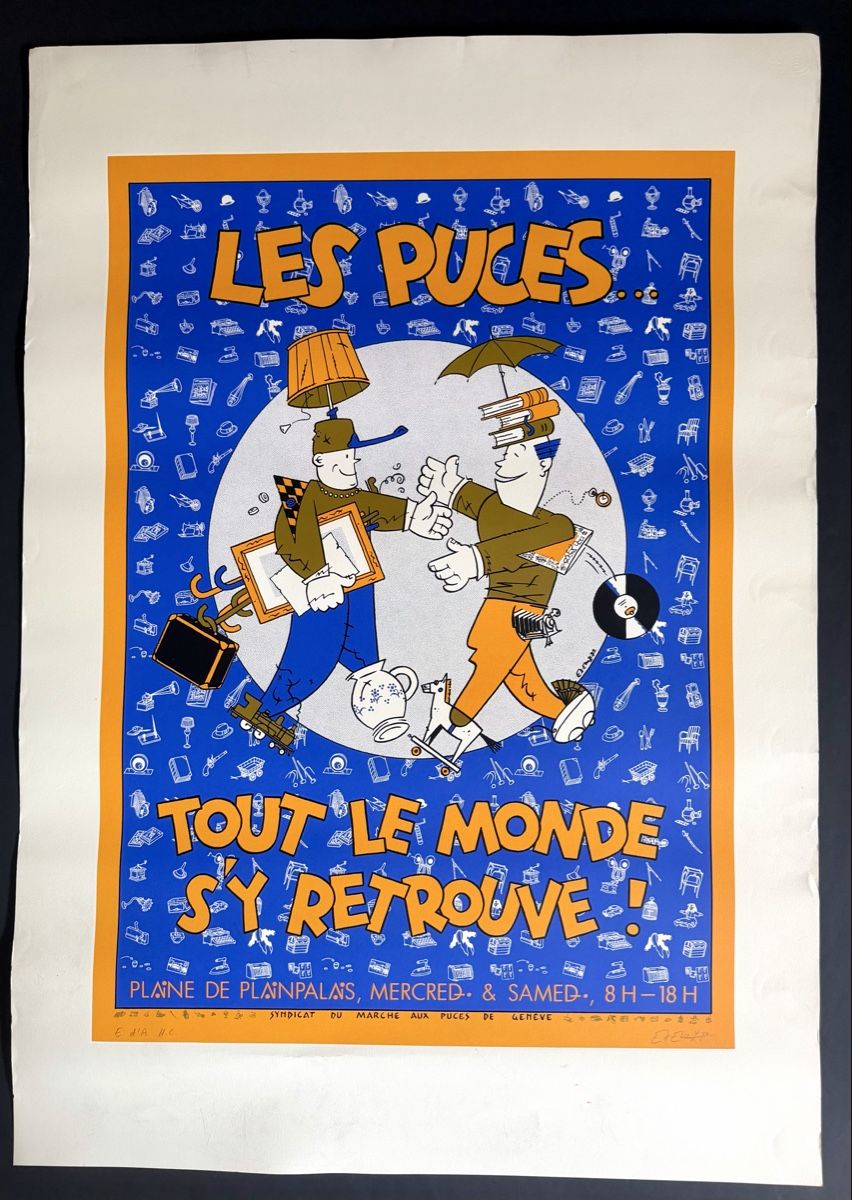 Poster & Bilder: Affiche EXEM 1990, édition signée  – Gebraucht aus Choulex von collectart