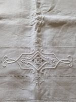 Leintuch mit Stickerei / Monogramm SW