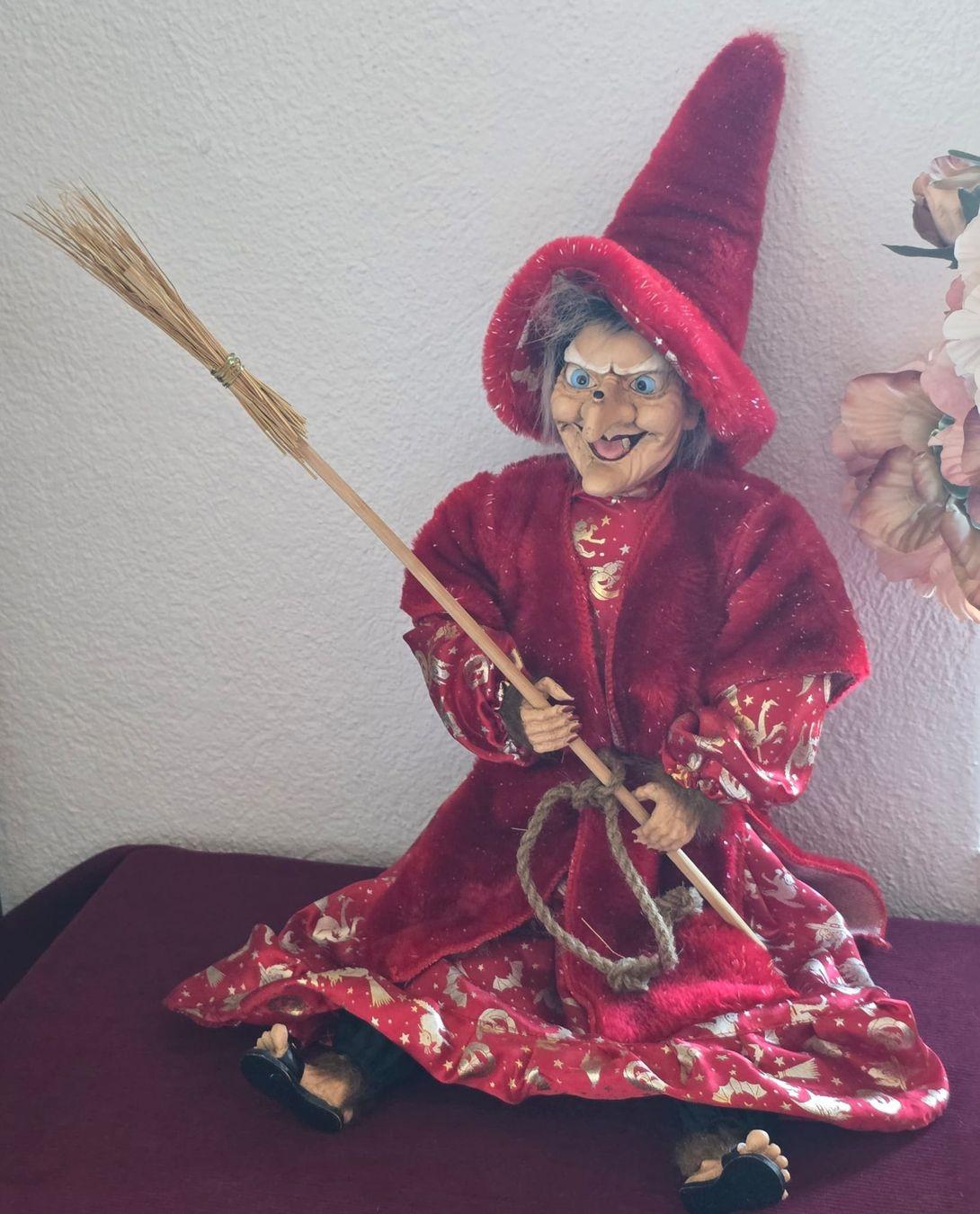 Statuette: Deko Hexe mit Besen, ca. 60cm gross – Usato da Rheinsulz venduto da Dred 1