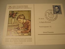 Karte Tag der Briefmarke 1961, o Thun