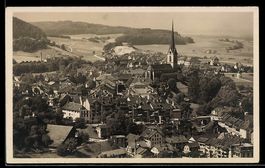 Foto-AK Burgdorf, Panorama mit Altstadt und Stadtkirche