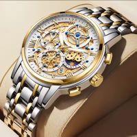 Elegante Herrenuhr in Gold und Silber Uhr