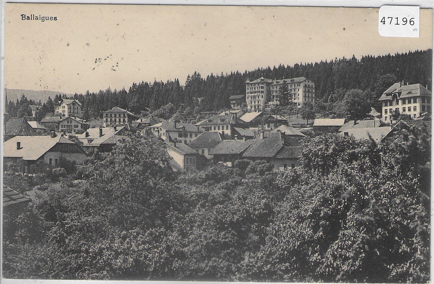 Cartoline postali: Ballaigues - Vue generale – Usato da Ettingen venduto da Kartenplanet