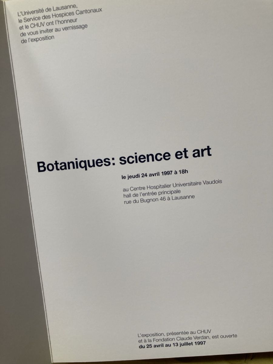 Libri: Katalog: Botaniques: science et art – Usato da Zürich venduto da 000rk 4