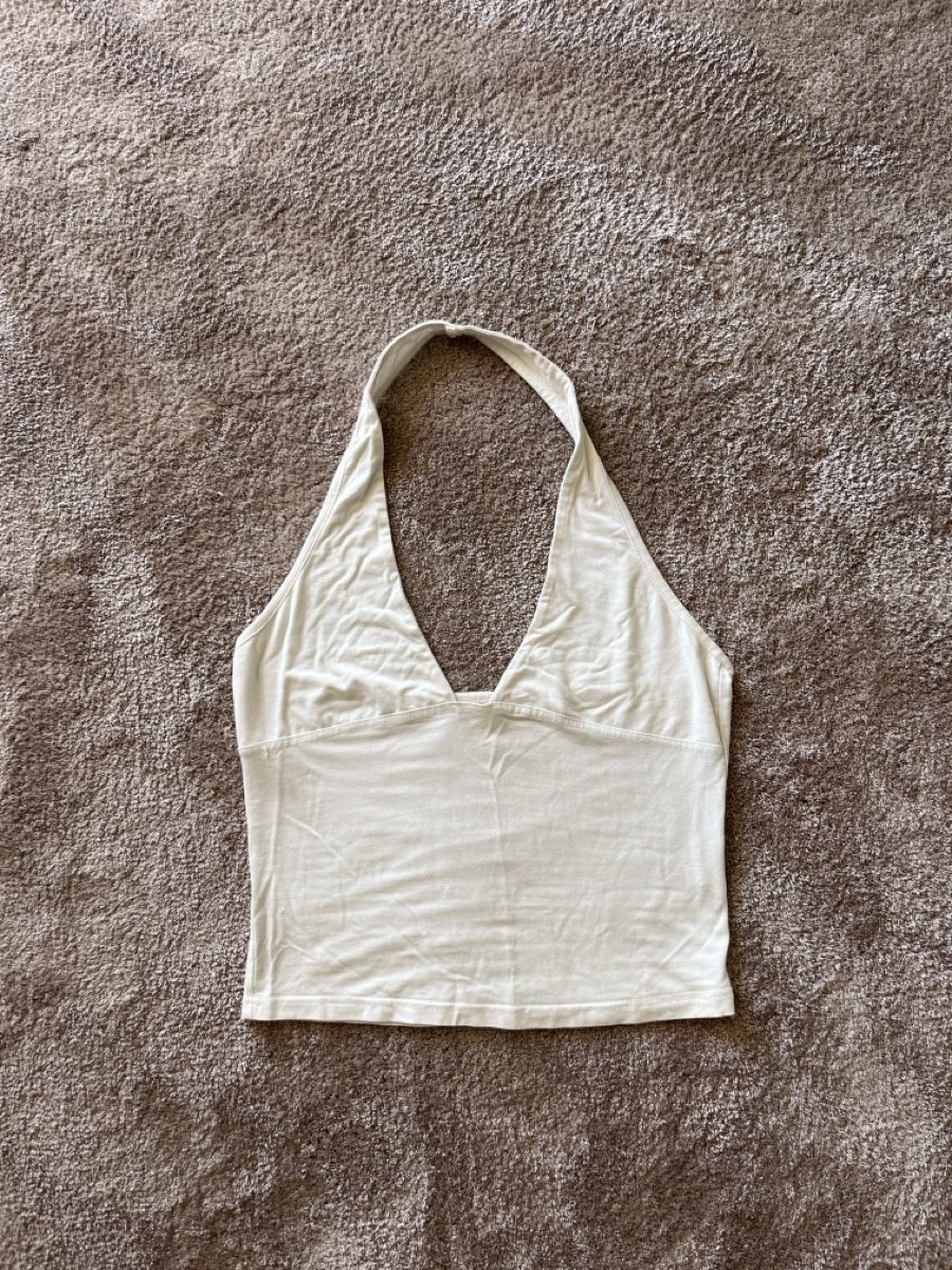 Tops: Crop top décolté blanc M – Gebraucht aus Lausanne von mae_dj7r