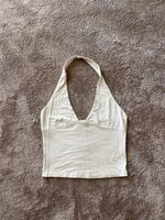 Crop top décolté blanc M