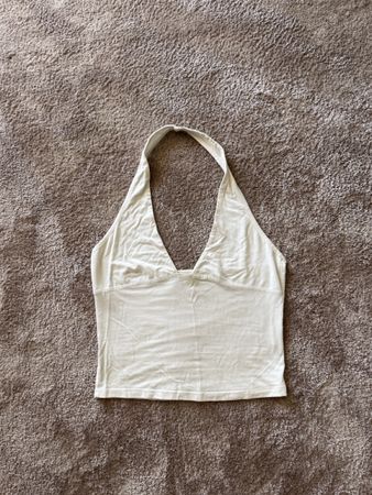 Crop top décolté blanc M