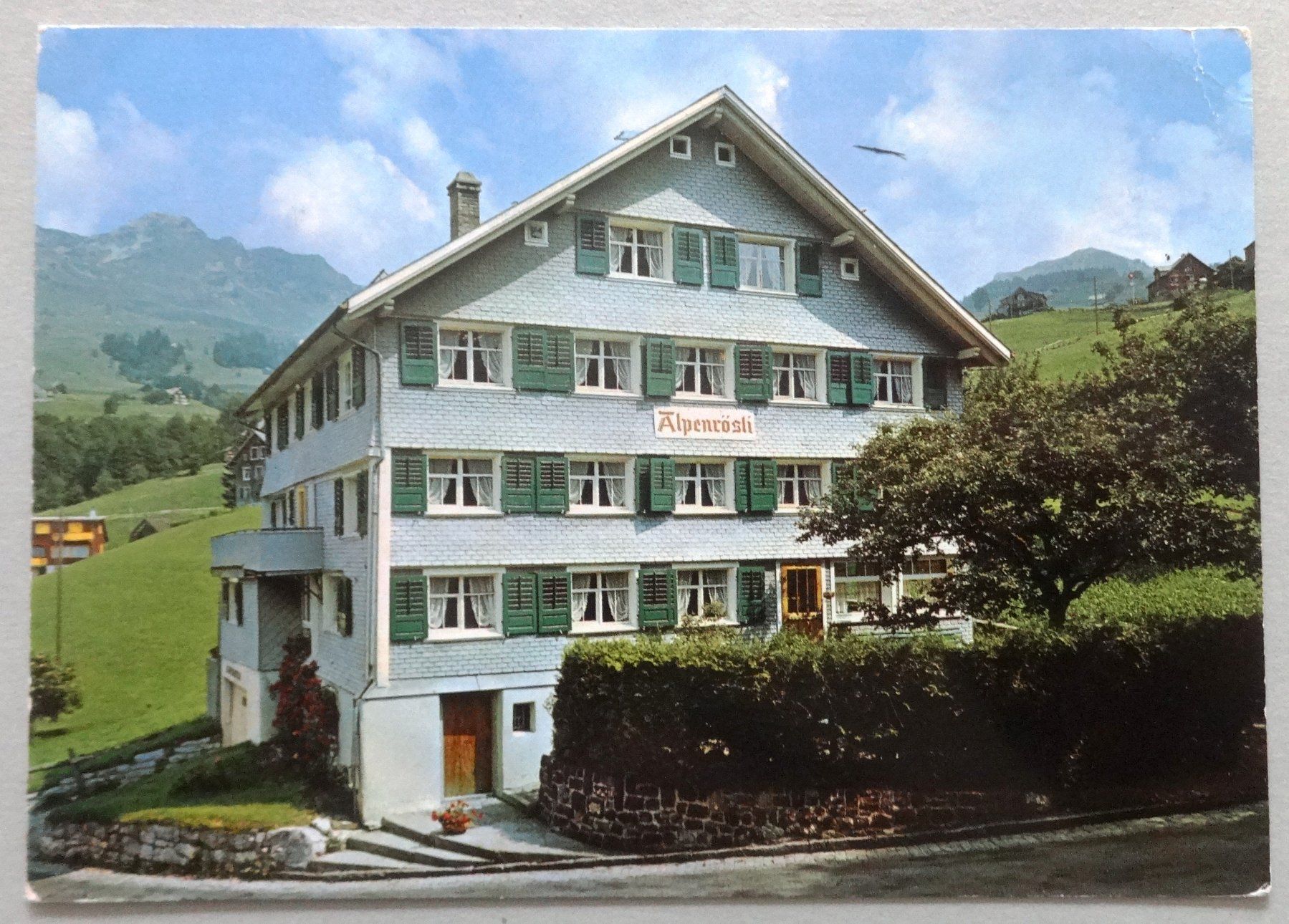 Cartoline postali: Privatpension "Alpenrösli", Amden ob Walensee – Difettoso da Fétigny venduto da Billy2miny