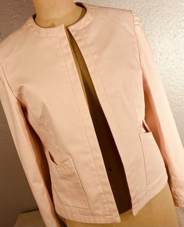 Veste CHANEL Boutique PRE- OVNED coton doublée soie 36
