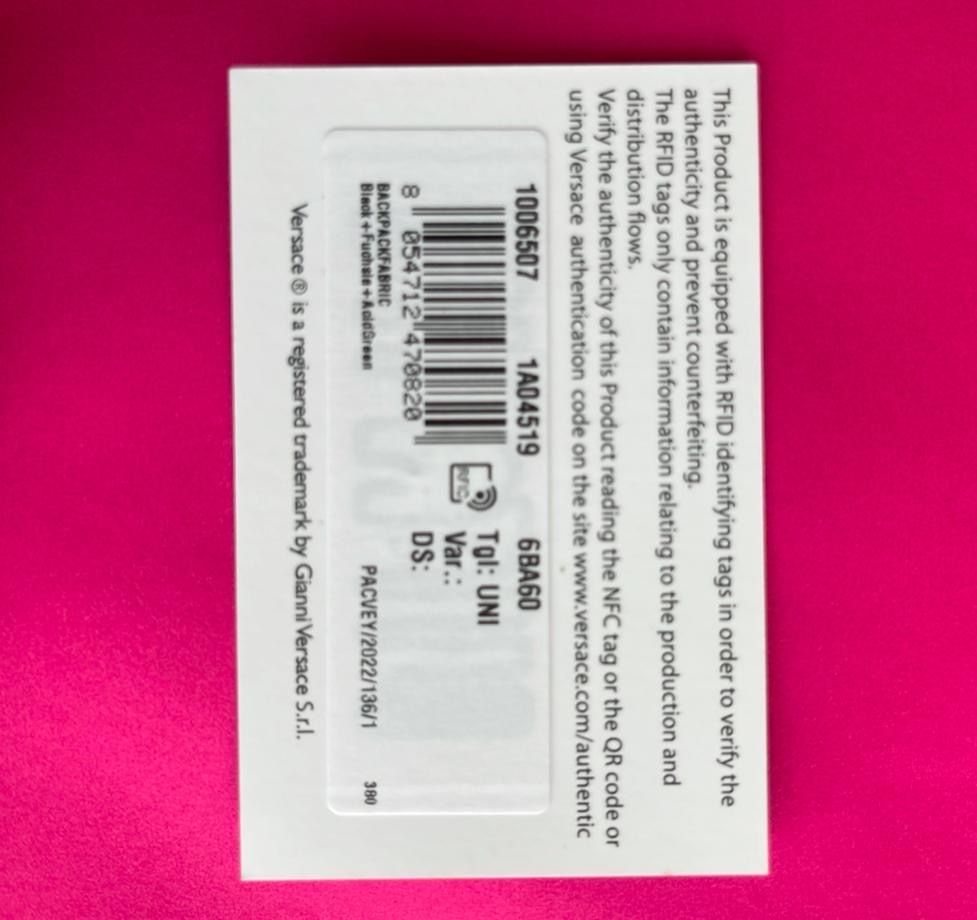 Versace Zaini: Original Versace Rucksack Neu UVP 450fr – Nuovo e nell'imballaggio originale da Winterthur venduto da Darfweg 5