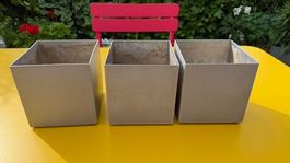 3 Outddoor Pflanzgefässe/Uebertöpfe/Gaspos, leer