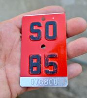 Velonummer SO 85 von 1985 - Solothurn