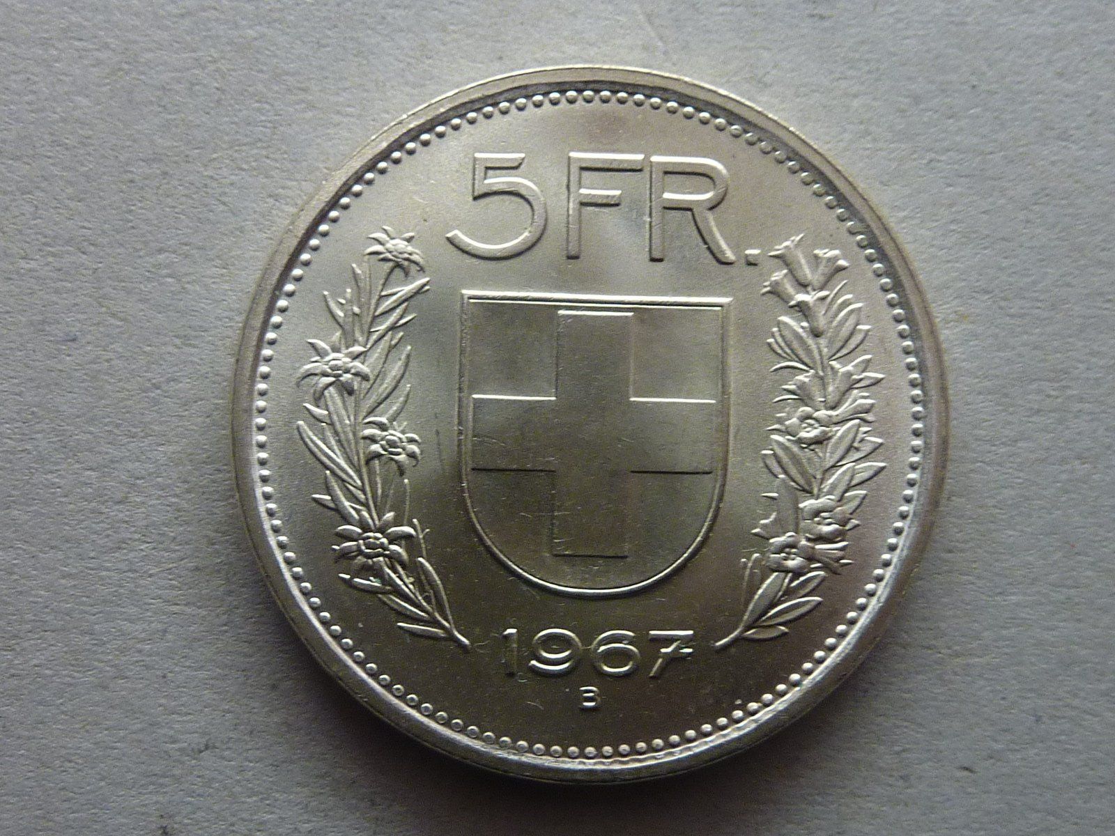 Tutti le monete: 5 Fr.  1967  unz. / stgl. – Nuovo (secondo la descrizione) da Seon venduto da aee_7gpz
