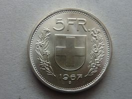 5 Fr.  1967  unz. / stgl.