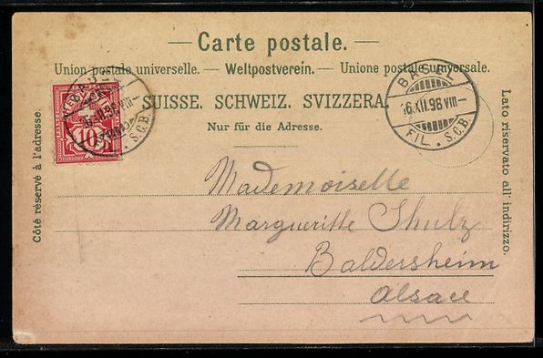Cartoline postali: Litho Bad Gonten b. Appenzell, Ortsansic – Usato da Berlin venduto da bartko-reher 1