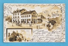 Baden - Gasthaus zur Sonne - Schartenfels - 1904