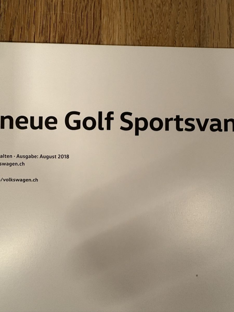 VW Dokumente: VW Golf Sportsvan Prospekt August 2018 – Neu (gemäss Beschreibung) aus Freienstein von Golfbueb 1