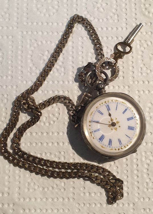 Wunderschöne Silber 925 Herren Taschenuhr (Gebraucht) in Basel für