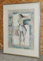 Lithografie signierte grosse Litho   antike Graphik   73 cm