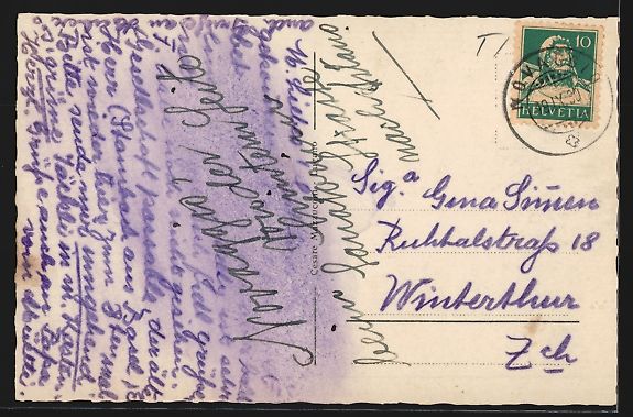Cartoline postali: AK Novaggio, Teilansicht, 1930 – Usato da Berlin venduto da bartko-reher 1