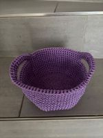 Gehäkeltes Utensilo Körbchen violett - Neu