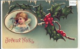 Joyeux Noels - Frohe Weihnachten - Kleiner Engel - Litho