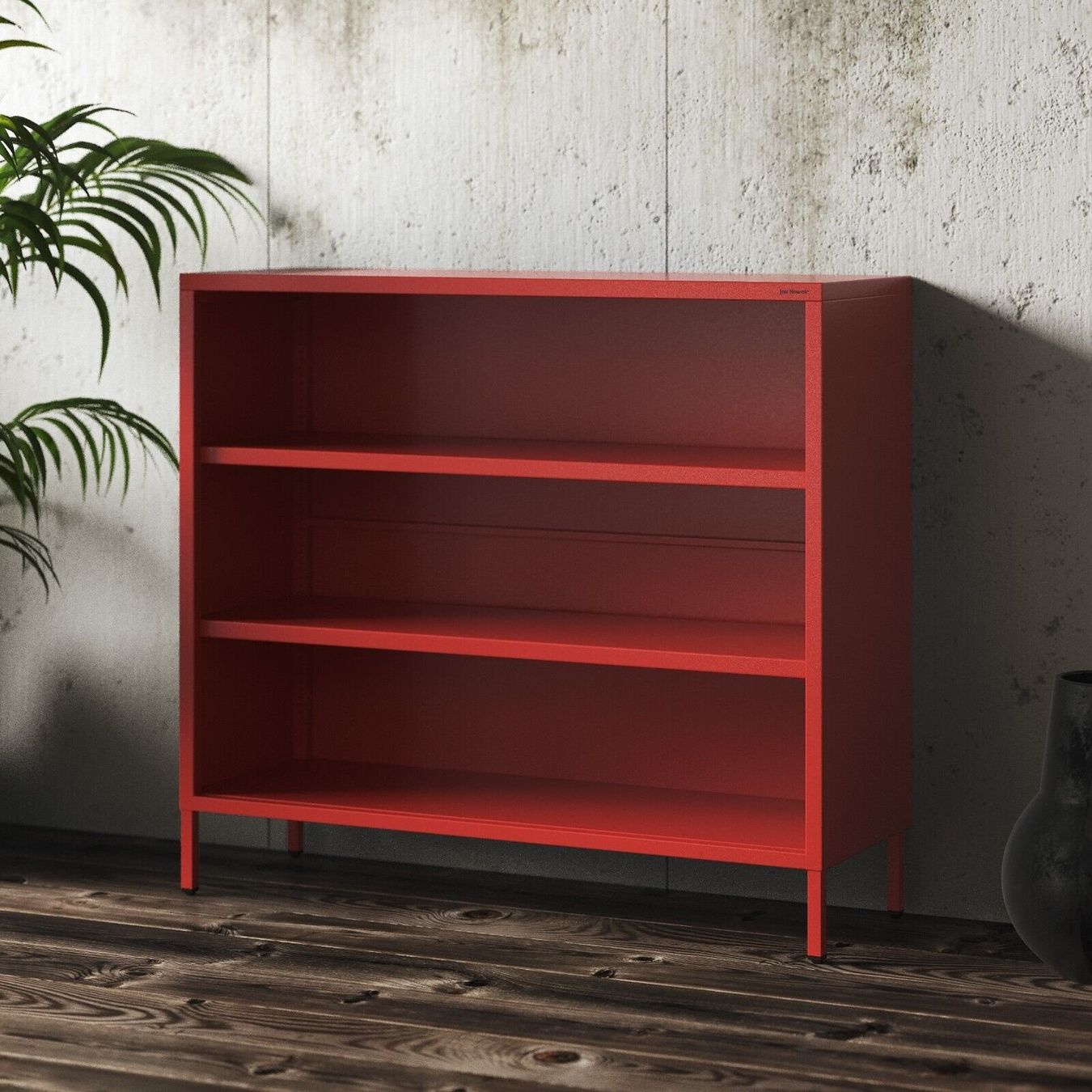 Scaffali: Bücherregal mit 3 Fächern - Metallregal Glitzernd - ROT – Nuovo e nell'imballaggio originale da Wallenwil venduto da toesstal-vertrieb 4