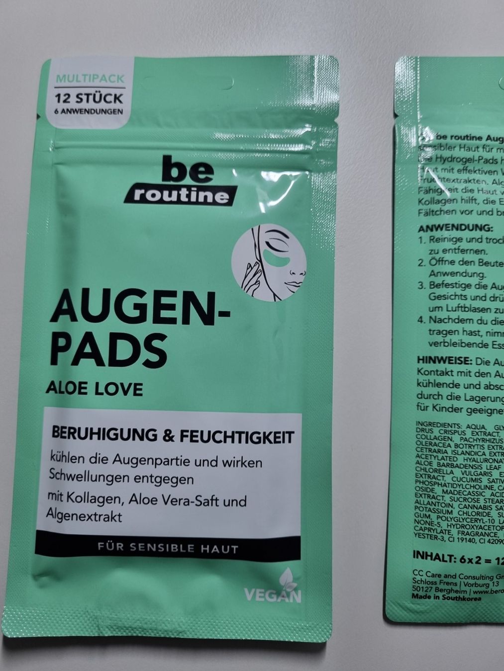 Cura del viso: 2 Pack Augen-Pads Aloe-Vera OVP – Nuovo e nell'imballaggio originale da Zofingen venduto da Felpa 2