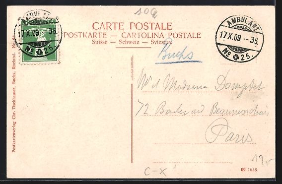 Cartoline postali: Buchs /Rheintal, Grünaustrasse mit dem  – Usato da Berlin venduto da bartko-reher 1