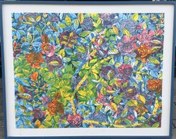 Roland Flück - Grosse Farblithographie 103x82.5cm
