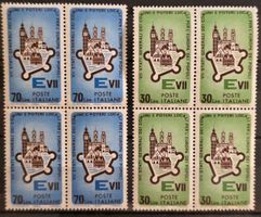 Italien 1964 2 Viererblocks Europa der Völker L30 & L70 MNH