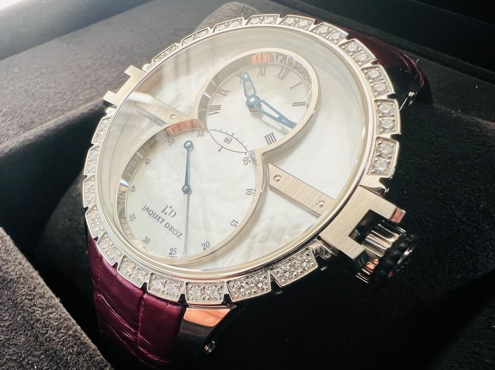 Jaquet Droz Uhren: JAQUET DROZ Grande Seconde SW41 Auto, MOP&Diamonds, OVP19000 – Neu (gemäss Beschreibung) aus Le Mont-sur-Lausanne von LycaGallery