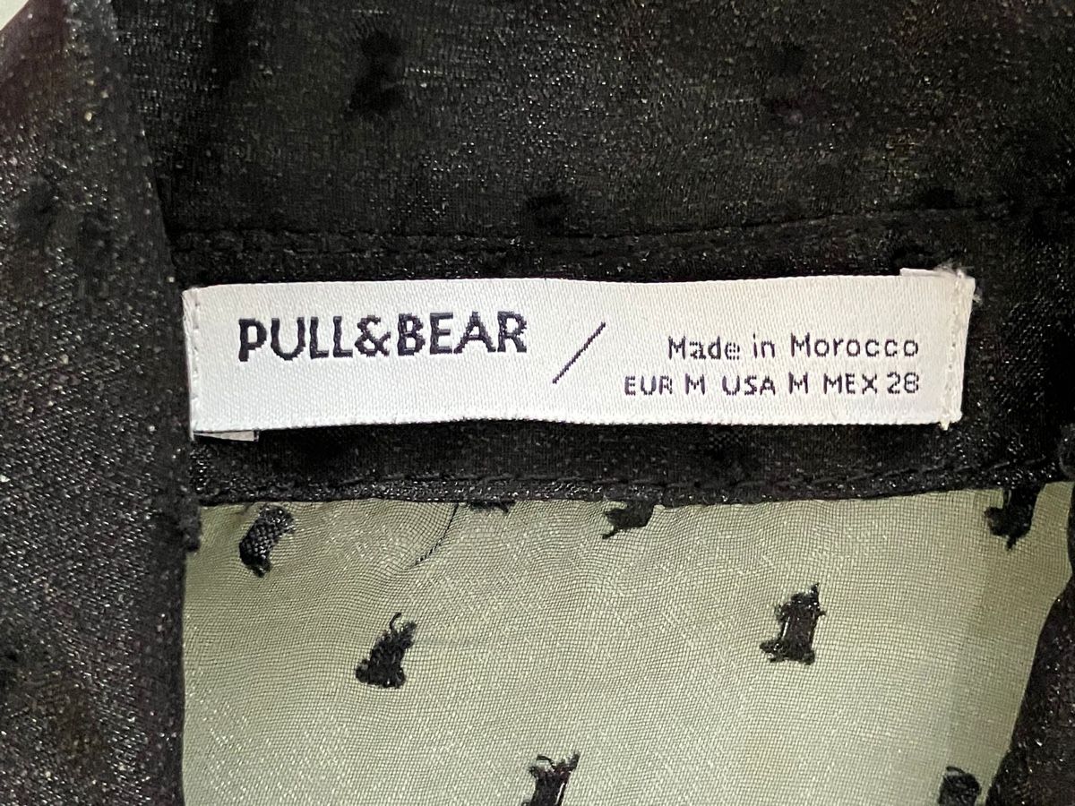 Pull&Bear Camicette: Chemise transparente noire Pull&Bear taille M neuve – Nuovo e nell'imballaggio originale da Vuadens venduto da Nina11 5