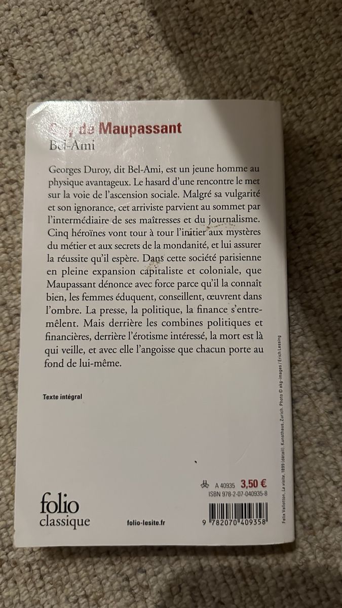 Libri: Maupassant Bel-Ami Folio Classique broschiert – Usato da Wettingen venduto da adr_p7zx 1