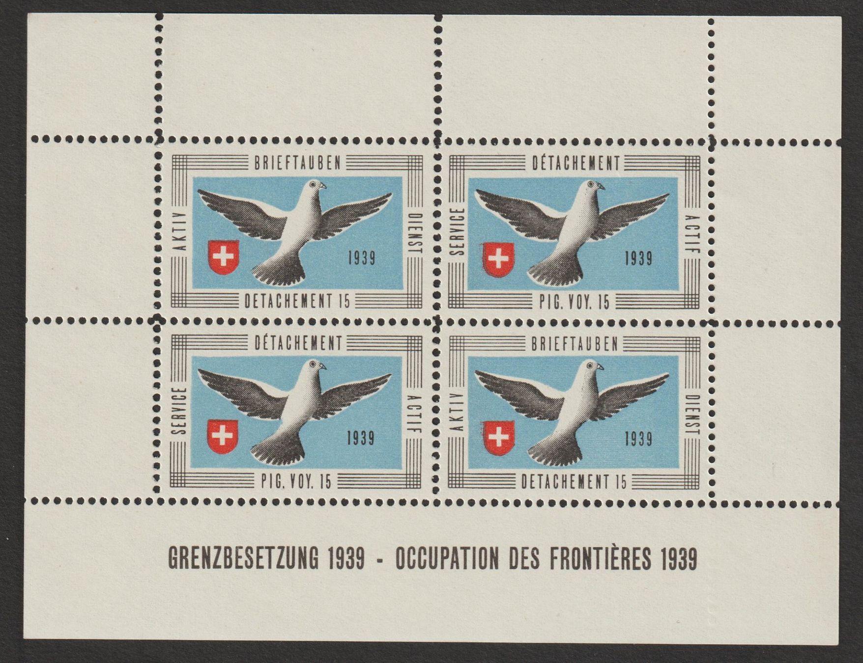 Tutti i francobolli: Brieftaubendienst Nr. 21c/5 ** – Usato da Siebnen venduto da Fstaehli