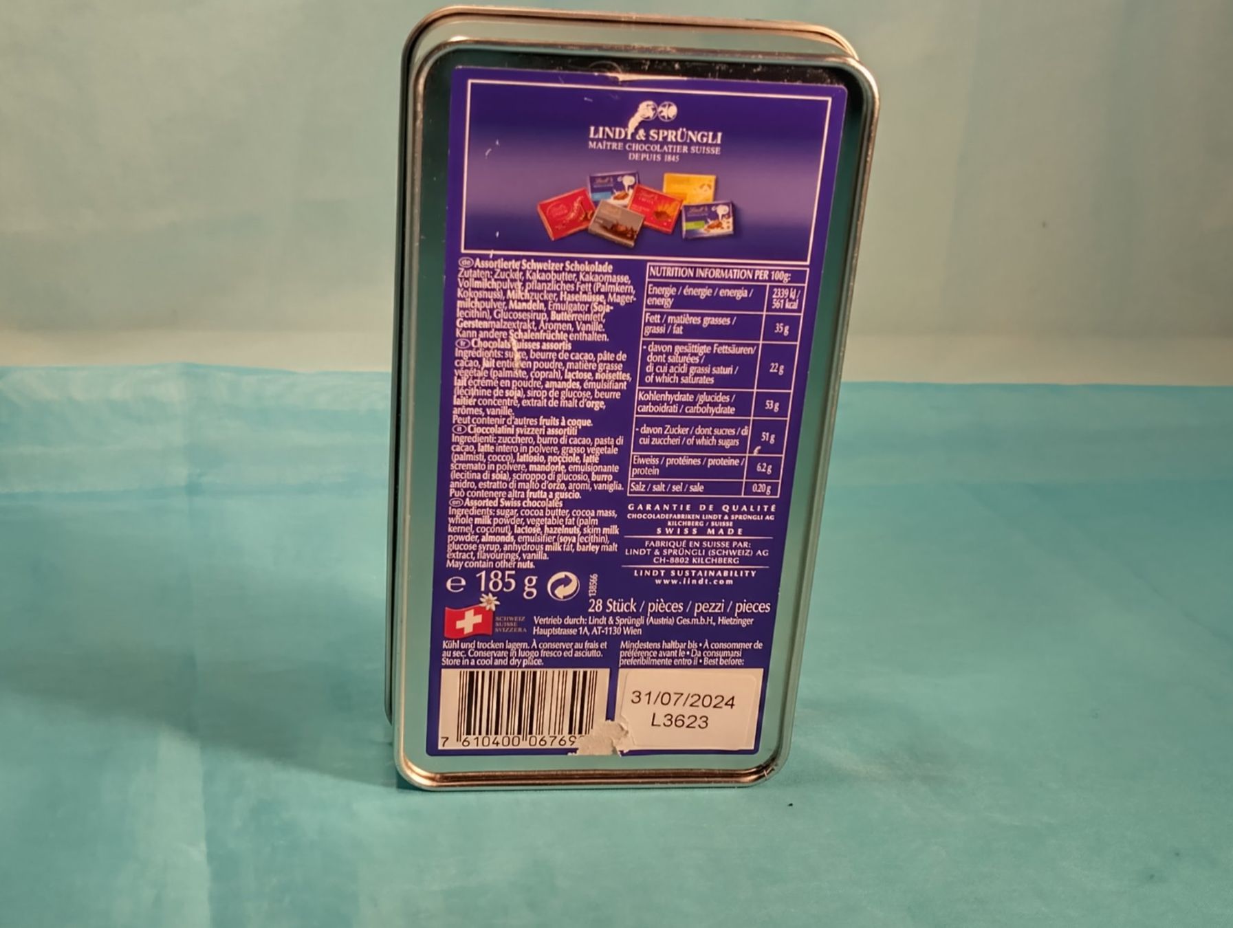 Sonstige Dekorationen & Accessoires: Blechbüchse Lindt SWISS COLLECTION – Gebraucht aus Bellach von JingleCherry 2