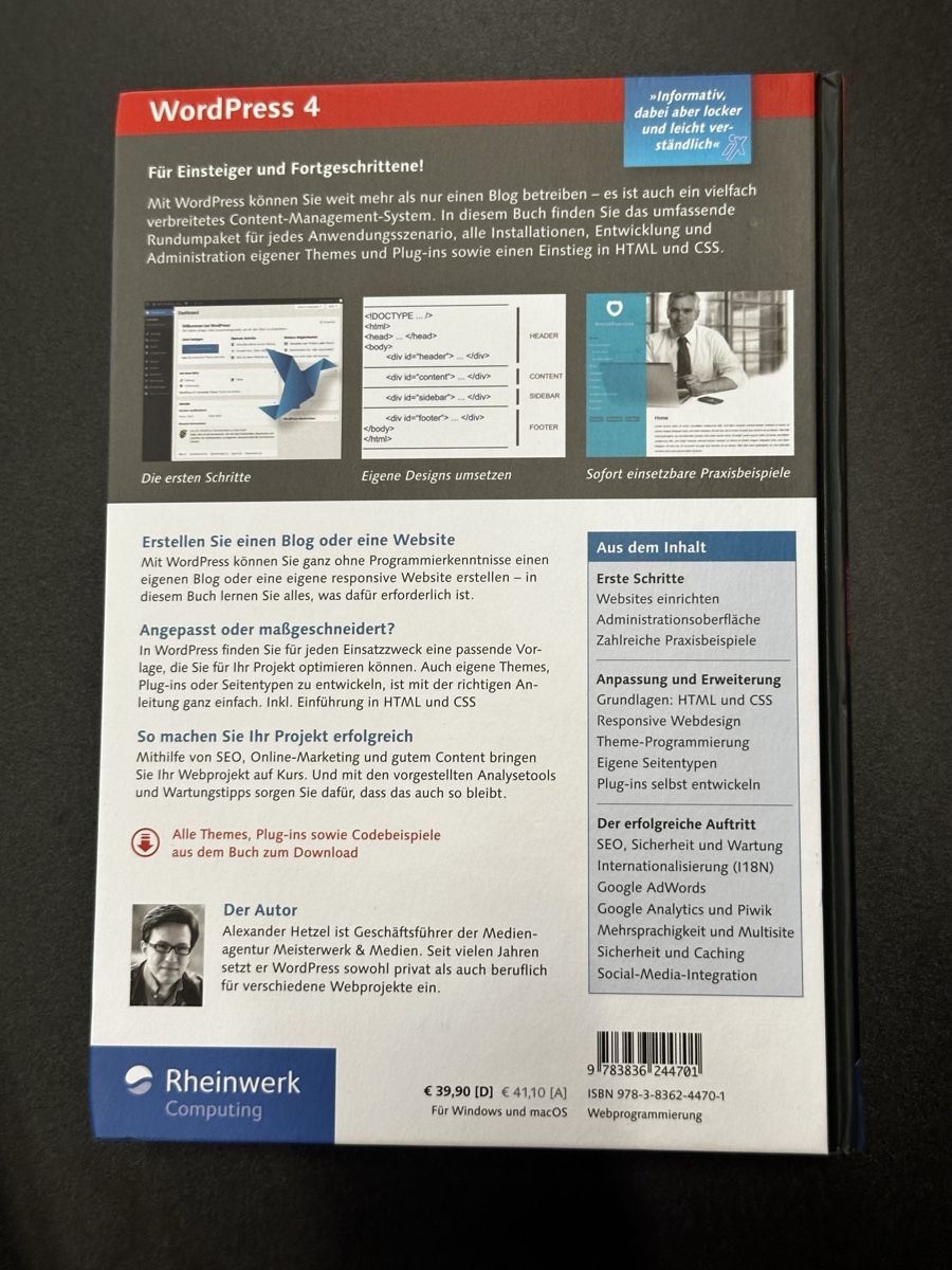 Bücher: WordPress 4 - Das umfassende Handbuch - Top Zustand! – Neu (gemäss Beschreibung) aus Eglisau von Brewster1 1