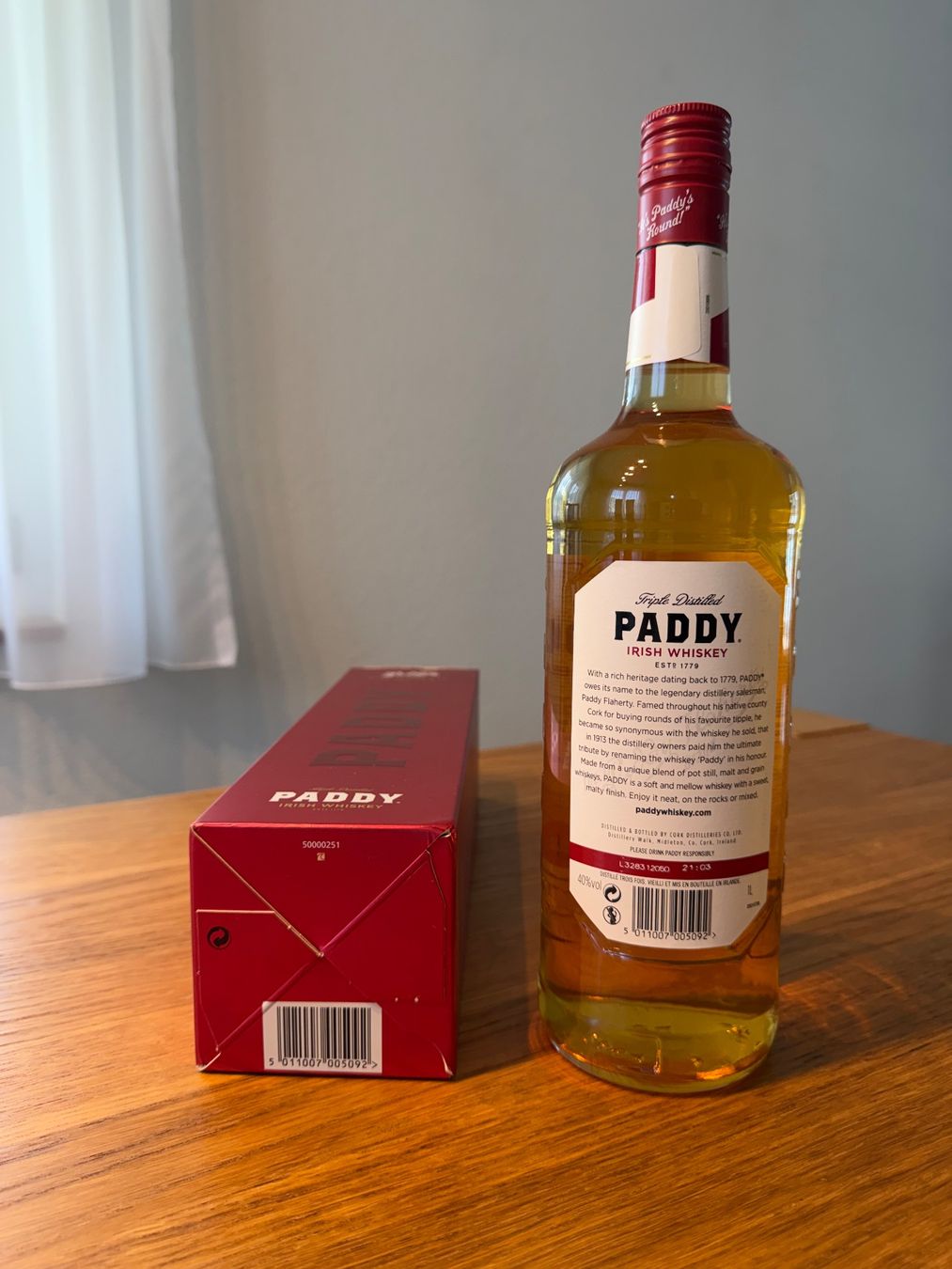 Bevande alcoliche: Paddy Irish Whiskey, 1 Liter, 40 % vol. – Nuovo e nell'imballaggio originale da Steinen venduto da Robe13 2