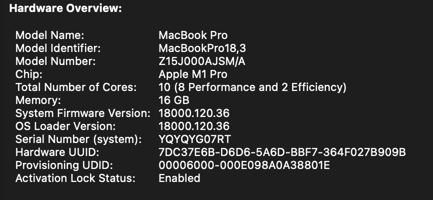 Apple Notebook: Apple MacBook Pro M1 Pro 14" Silber – Usato da Castel San Pietro venduto da Steex33 6