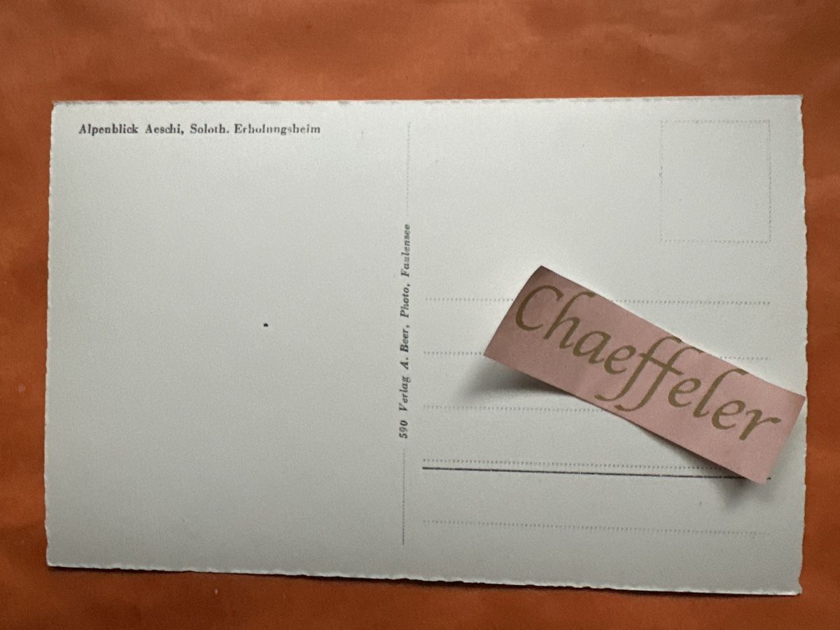 Cartes postales: Alpenblick Aeschi, Solothurn., Erholungsheim – D'occasion à Zürich par Chaeffeler 1