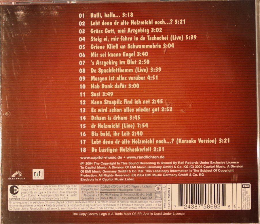 CDs: De Randfichten – Do Pfeift Dr Fuchs – Gebraucht aus Luzern von CONTENTI 2