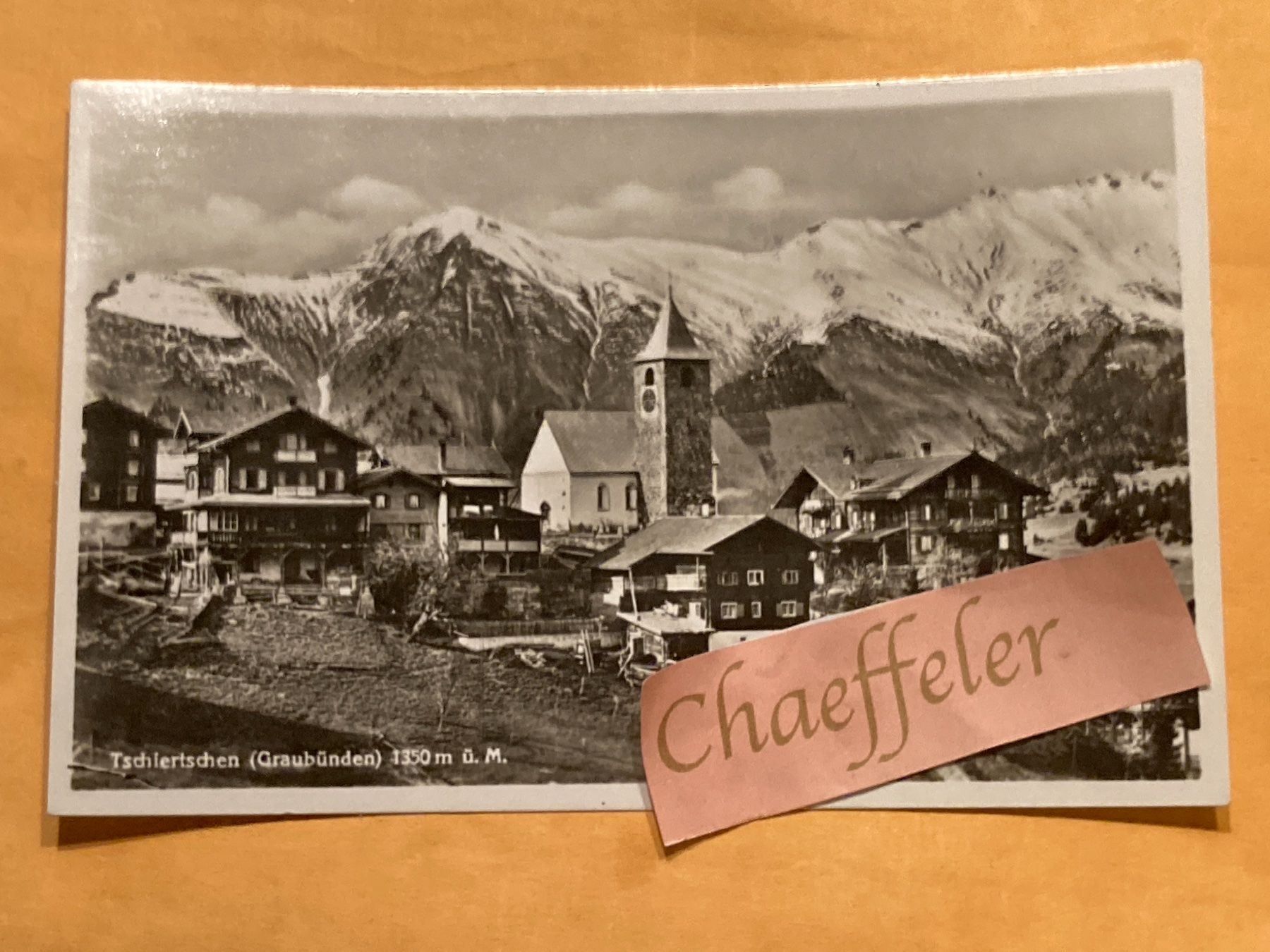 Ansichtskarten: 1941 Tschiertschen (Graubünden) – Gebraucht aus Zürich von Chaeffeler