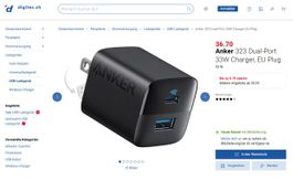 Anker 33W Ladegerät USB-A + USB-C ideal für Apple iPhone 17