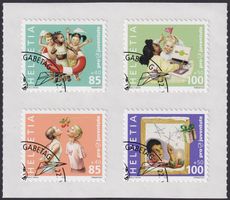2005, Pro Juventute 377A-380A mit Ersttags-Eck-Stempel.
