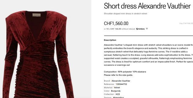 Vestiti: Alexandre Vauthier Samtkleid / robe en velours .38 – Usato da Collonges venduto da arashee 1