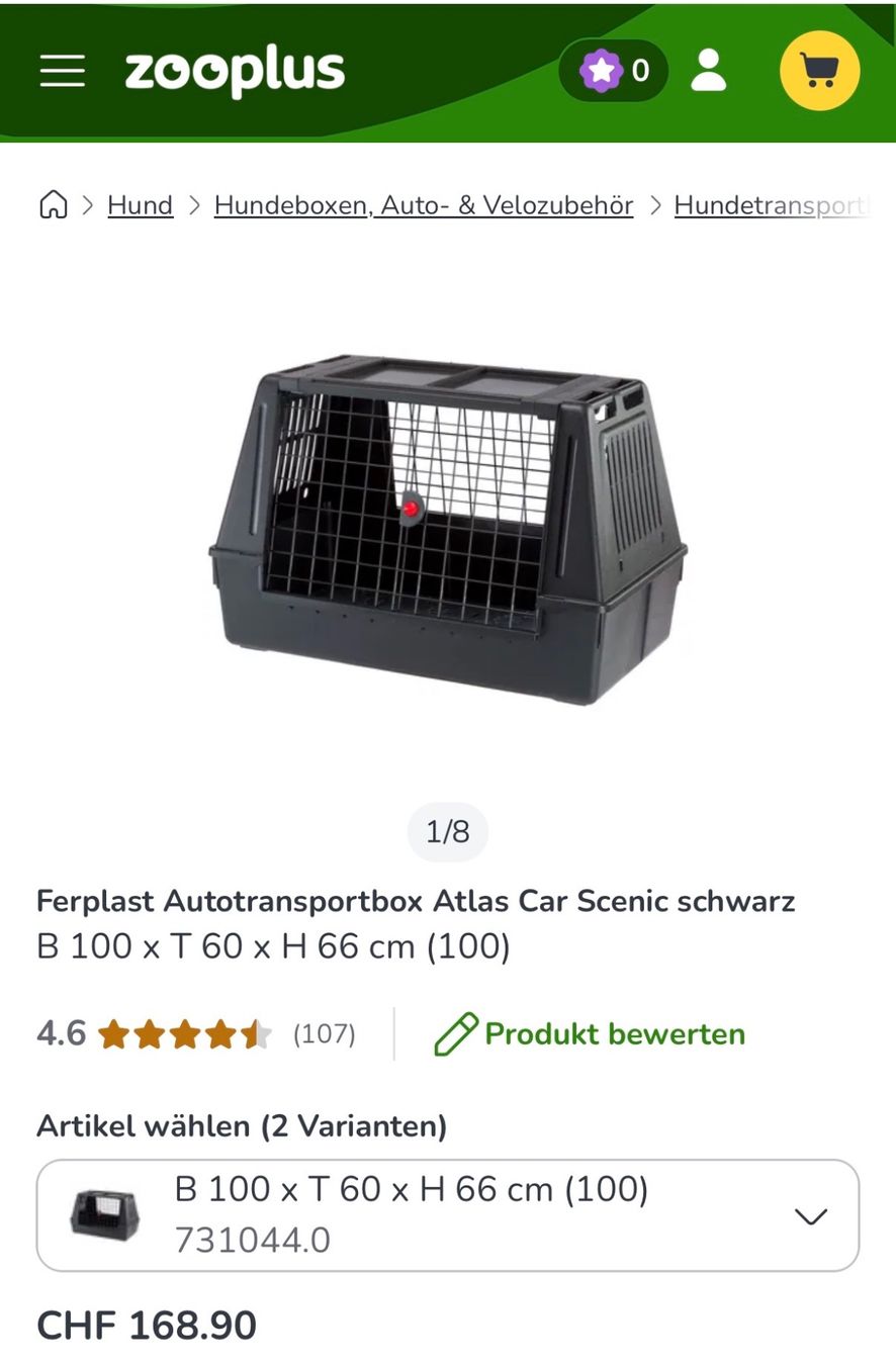 Cages, transport & sécurité: Hundetransportbox schwarz – D'occasion à Immensee par lea_8f72 1